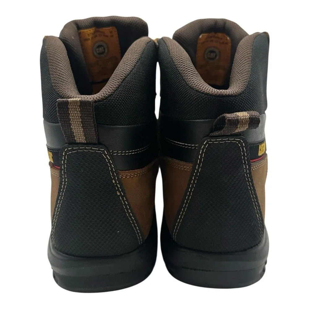 Caterpillar Threshold Work Boots Mens Sz 13‎ M Brown Waterproof Steel Toe P90935